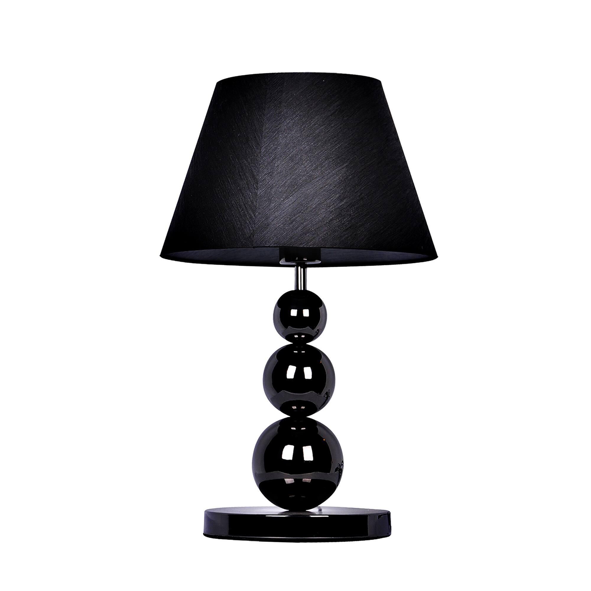 Elegant Designs™ 19" Pearl Black Chrome Metal Three Tier Ball Lamp